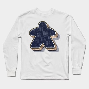 Retro Board Game Meeple Long Sleeve T-Shirt